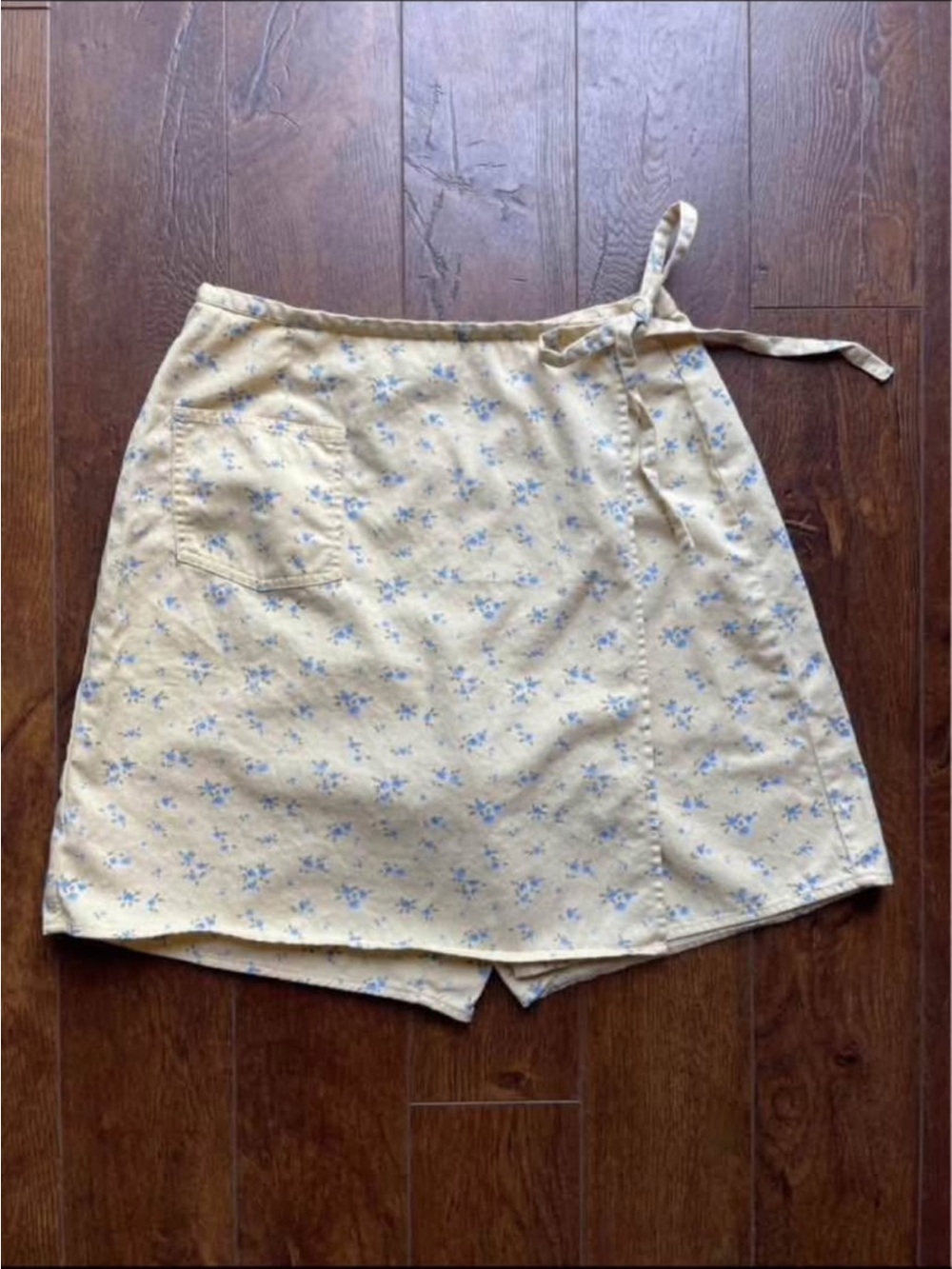 Vintage Large 100% Cotton Y2K Cottage Prairiecore Floral Wrap Skort Skirt Sz 10